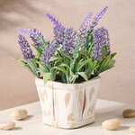 Искусственный цветок в горшке Лаванда Лалле 22 см