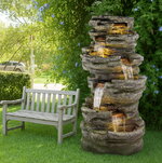 Садовый фонтан Водопад Гранд-Фолс 202 см с LED подсветкой