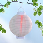 Китайский фонарик на солнечной батарее Solar Verano 23*20 см, цветные RGB LED с эффектом живого пламени, IP44