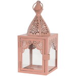 Металлический подсвечник-фонарь Shanklin 17 см розовый