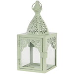 Металлический подсвечник-фонарь Shanklin 17 см зеленый