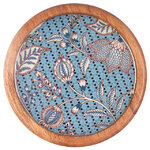 Подставка под кружку Blue Fiori di Mango 10 см, 4 шт, голубая