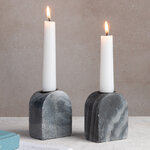 Декоративный подсвечник Kenneth 9*6 см черный, мрамор