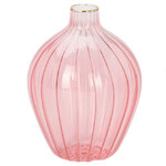 Стеклянная ваза-подсвечник Amberg 8 см розовая