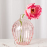 Стеклянная ваза Amberg 8 см розовая
