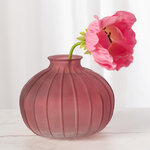 Стеклянная ваза для цветов Evening Dawn 12 см темно-розовая