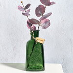 Стеклянная ваза-бутылка Веридиан Блум 19 см оливковая