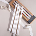 Набор столовых свечей Shannon 30 см белый металлик, 4 шт