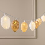 Светодиодная гирлянда на батарейках Яйца 1.35 м, 10 теплых белых LED ламп, таймер, IP20