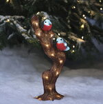 Светодиодная фигура Птички на Дереве 41 см, 30 холодных белых LED ламп, таймер, на батарейках, IP44