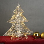 Светодиодная елка Монтелло Голден 40 см, 30 теплых белых LED, таймер, на батарейках