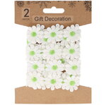 Декоративная лента Ромашка 200*5 см зеленая