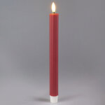 Столовая светодиодная свеча с имитацией пламени Softness 25 см розовая, 2 шт с пультом, таймер, на батарейках