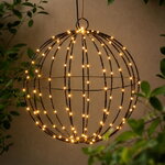 Подвесной светильник Шар Фобос 30 см, 120 экстра теплых белых LED, на батарейках, IP44