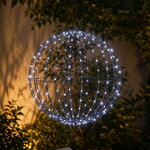 Светодиодный шар Яркие Огни 40 см, 240 холодных белых LED ламп, таймер, IP44