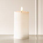 Уличная светодиодная свеча с имитацией пламени Дарвен 12.5 см белая, на батарейках, таймер