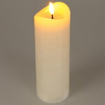 Светодиодная свеча с имитацией пламени Кертон 15 см, слоновая кость, на батарейках, таймер