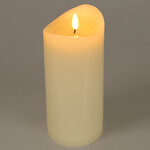 Светодиодная свеча с имитацией пламени Кертон 12.5 см, слоновая кость, на батарейках, таймер