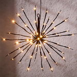 Подвесной светильник Фейерверк 45 см, 72 экстра теплых белых LED ламп с мерцанием, IP44