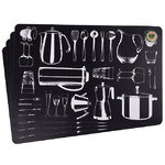 Набор плейсматов Kitchen Utensils 44*29 см белые, 4 шт
