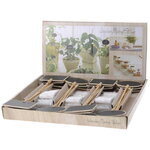 Садовые таблички для маркировки на штекере, с мелками 30*7 см, 24 шт