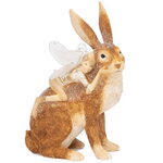 Декоративная фигура Лесная фея и Заяц - Волшебный лес Бенуа, 22 см