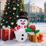 Надувная фигура с подсветкой Снеговик Марли 107 см, IP44