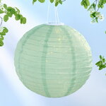 Китайский фонарик на солнечной батарее Solar Carwood 40 см, IP44, мятный
