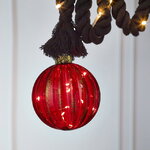 Декоративный подвесной светильник Шар Маниаго 10 см, 10 теплых белых LED ламп, на батарейках