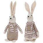 Набор декоративных фигурок Кролики Чарли и Рози 22 см, 2 шт