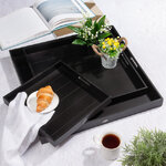 Набор деревянных подносов Alfgund 34-58 см, 3 шт, черный