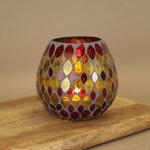 Стеклянный подсвечник Витражная мозаика - Лион 10 см