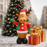 Надувная фигура Новогодний Олень 120 см с подсветкой