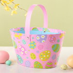 Декоративная корзина Светлая Пасха 20*12 см розовая