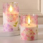 Светодиодная свеча с имитацией пламени Моне Лозанна в стакане 10 см