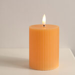 Светодиодная свеча с имитацией пламени Грацио 10 см оранжевая, батарейка