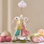 Декоративная фигурка Festive Mood - Кролики с воздушными шариками 23 см