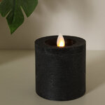 Светодиодная свеча с имитацией пламени Arevallo 7.5 см, антрацитовая, батарейка