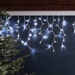 Светодиодная гирлянда Бахрома Profi Rubber 5*0.9 м, 323 холодных белых LED ламп, мерцание, белый КАУЧУК+ПВХ, соединяемая, IP65