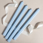 Высокие свечи 30 см Астерия светло-голубые, 4 шт