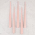Высокие свечи Андреа Velvet 30 см, 5 шт, розовые пудровые
