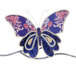Елочная игрушка Бабочка Офелия 24 см, клипса