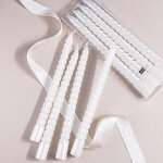 Витые свечи Vallo Serra 25 см белые, 4 шт