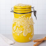 Банка для хранения с крышкой Easy Butterfly 20 см желтая