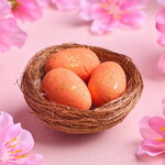 Пасхальное украшение Гнездо Orange Egg 7 см
