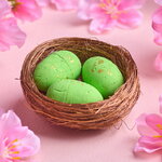 Пасхальное украшение Гнездо Green Egg 7 см