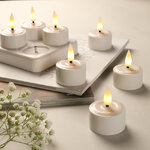 Чайная светодиодная свеча Ingrid 4 см, 4 шт, на батарейках, зарядное устройство